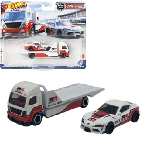 Hot Wheels Team Transport Toyota GR Supra Aero Lift autószállító és kisautó JátékNet hu