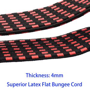 SDTC Tech 80 Inch Adjustable Flat Bungee Cords With Hooks 4 Pack