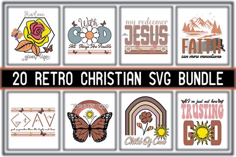 Retro Christian Svg Bundle Gráfico Por Craftgraphics · Creative Fabrica