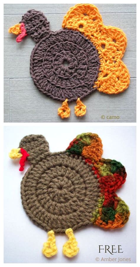 Crochet Turkey Coaster Free Patterns Artofit