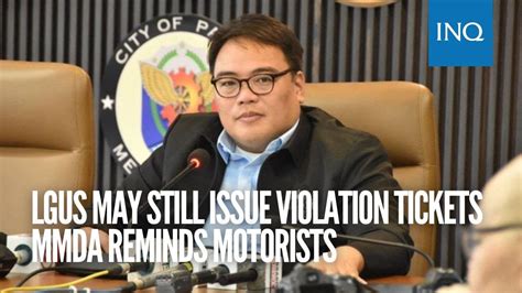 Lgus May Still Issue Violation Tickets Mmda Reminds Motorists Youtube