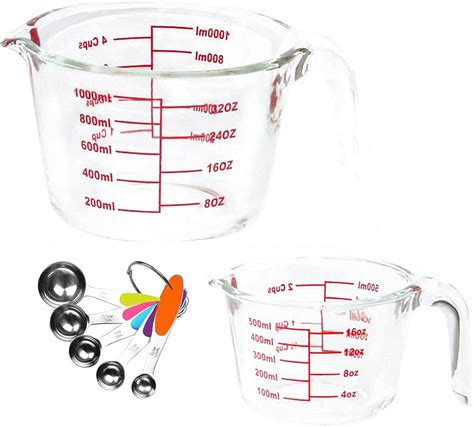 Pyrex 1118990 3pc Glass 1 Cup 2 Cup 4 Cup 3 Pc Measuring Cup Set Home And Kitchen