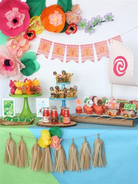 Moana Printable Birthday Party Collection Dessert Party Birthday Party