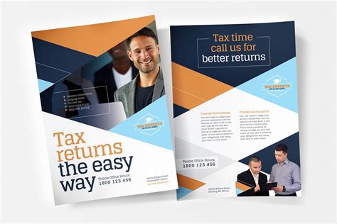 A4 Tax Service Poster Template Flyer Templates Creative Market