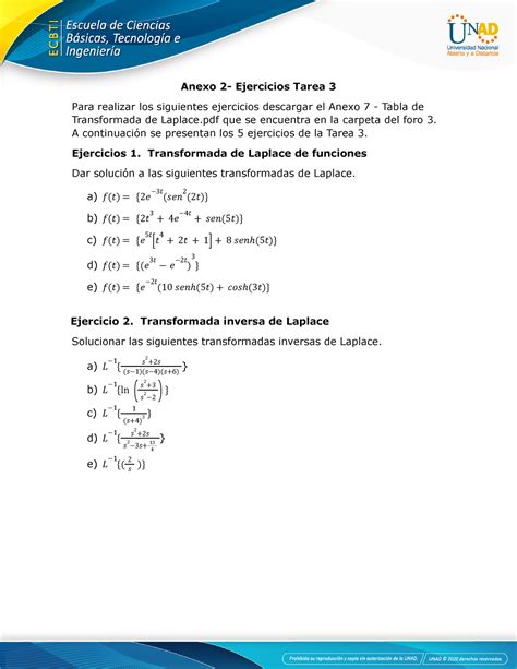 Anexo 6 Ejercicios Tarea 3 A continuación se presentan los 5