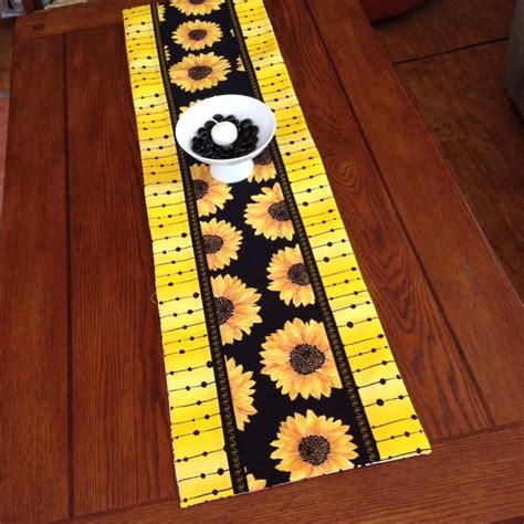 Sunflower Table Runner Sunflowers Floral Yellow Border T Idea