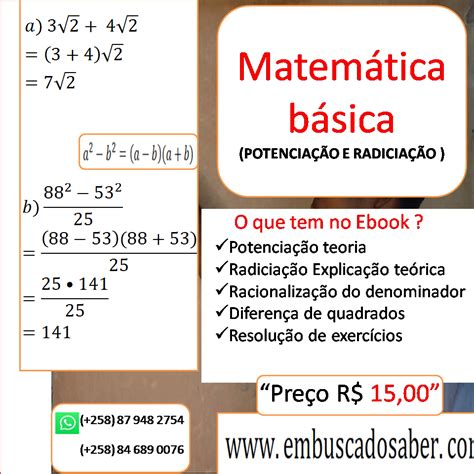 Guia de Matemática Básica POTENCIAÇÃO E RADICIAÇÃO Em busca do