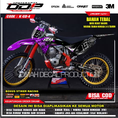 Jual Decal Gordon Full Body Aksesoris Variasi Sticker Motor Kawasai Klx