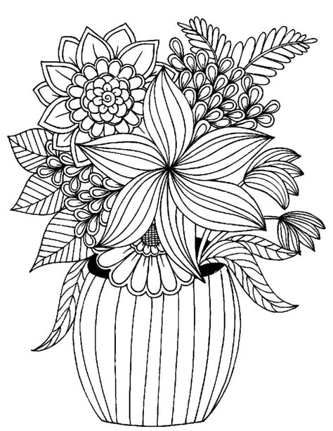 Coloriages Bouquet De Fleurs Coloriages Imprimables