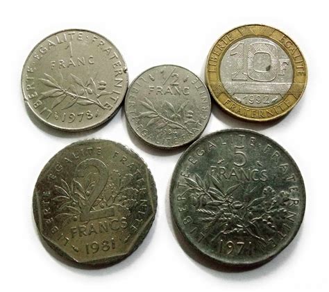 Old France Pre Euro Coins Set of 5 Different Coins @ www.coinstamp ...