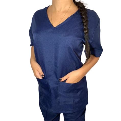 Pijama Hospitalar Cir Rgico Conjunto Azul Marinho Shopee Brasil