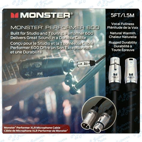 Cabo Para Microfone XLR Monster Cable ProLink Performer 600 1 5 Metros