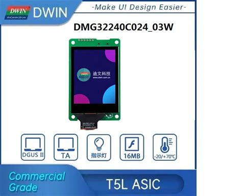 Dwin Dgus Ii Ta Pixel Tft Lcd Display Uart Lcm Polegada Hmi