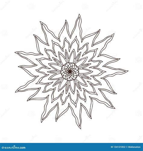 Mandala Da Flor Do Fogo Projeto Da Arte Da Tatuagem Teste Padr O Do