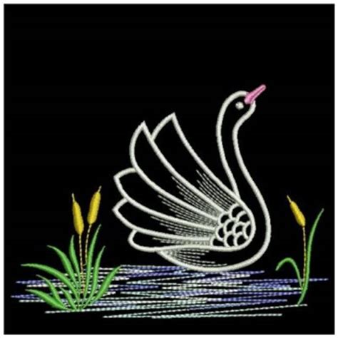 Elegant Swans 3 Machine Embroidery Design Embroidery Library At