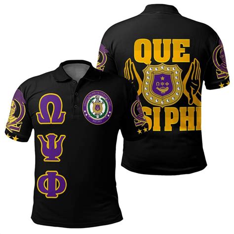 Fraternity Polo Omega Psi Phi Letters Polo Shirt Karipun