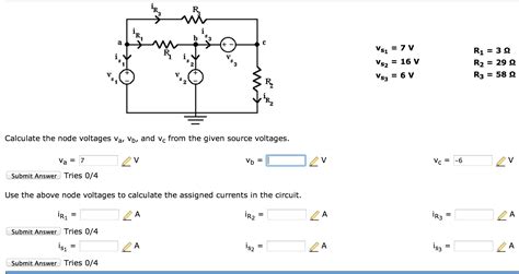 Solved Calculate The Node Voltages Va Vb And Vc From The Chegg