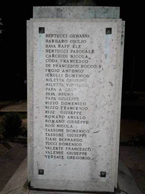 Monumento Ai Caduti Brognaturo Vv Pietre Della Memoria