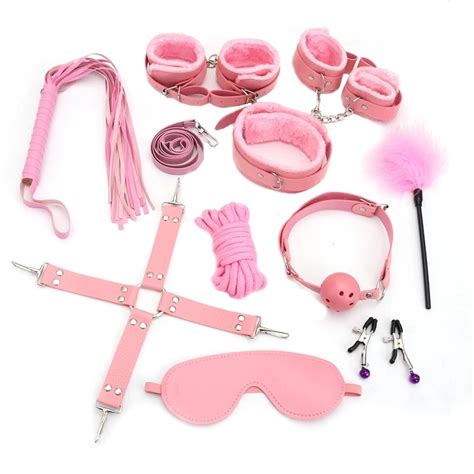 Sg Seller 10 Pcs Sm Beginner Full Set Adult Sex Toys Restraints Set