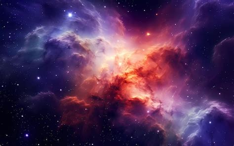 Premium Photo A Purple Nebula Is Shown In This Image