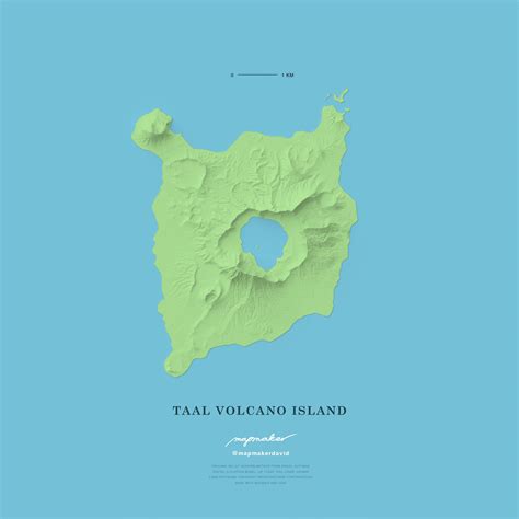 Taal Volcano Island : r/MapPorn