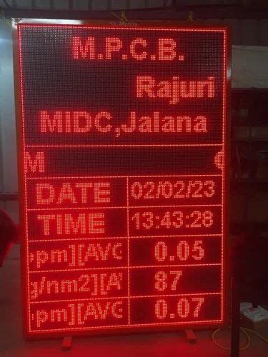 Mpcb Cpcb Pollution Led Display Board At Rs Piece Pollution