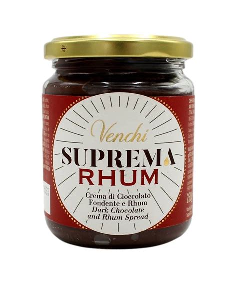 Venchi Suprema Crema Di Cioccolato Fondente E Rhum 250 Gr