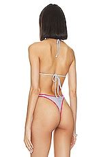 Jaded London Bite Me Bikini Top In Grey Pink Revolve