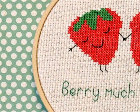 Strawberry Cross Stitch Pattern Ikdctgfht