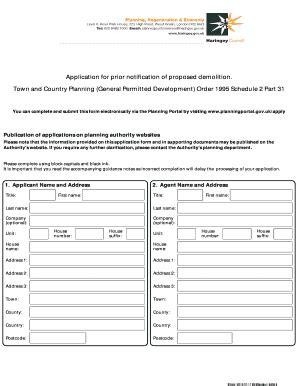 Fillable Online Haringey Gov Please State Why Demolition Needs To Take