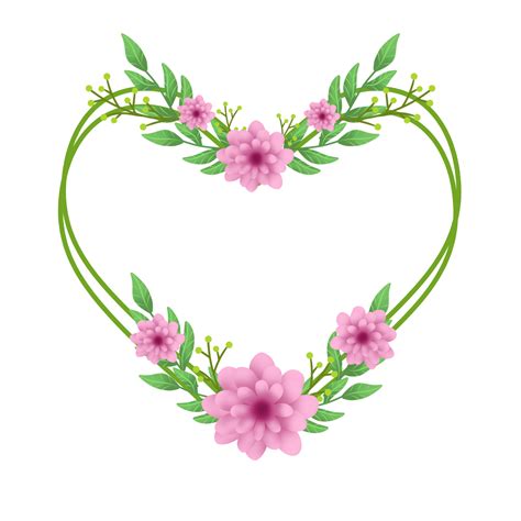 Flower Wrearh Heart Style 13399718 PNG