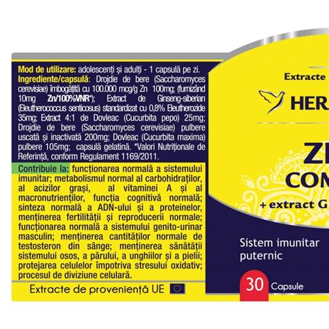 Zinc Complex Herbagetica 30 Capsule