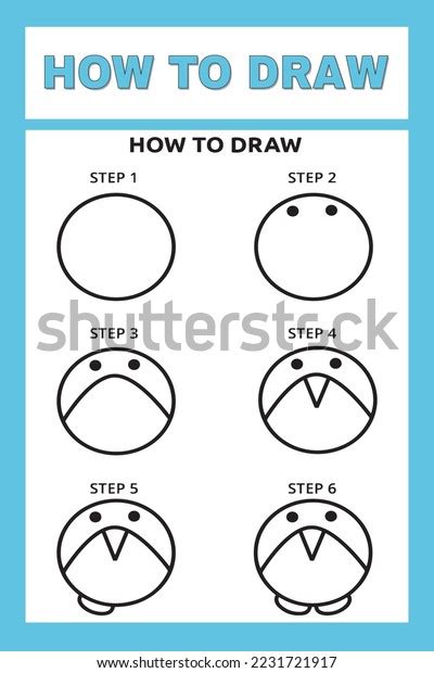 draw animals step  step stock vector royalty
