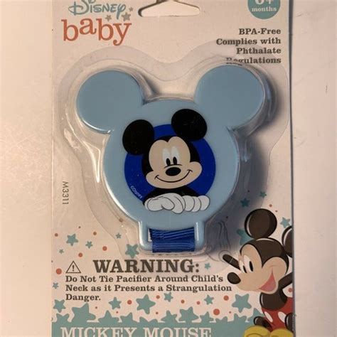 Other Disney Baby Blue Mickey Mouse Pacifier Holder Poshmark