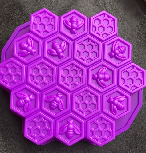 Adorable Hexagonal Honeycomb Bee Mini Cavity Soap Mould Etsy Uk