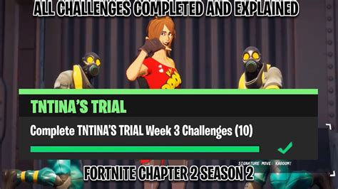 Complete TNTINA S TRIAL Week 3 Challenges Fortnite Chapter 2 Season 2