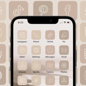 Nude Neutral 2 0 App Icon Pack Ios 14 Ios 15 Warm Beige Nude Neutral Aesthetic 500 App