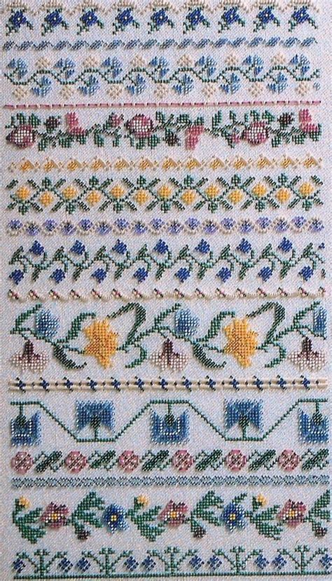 Mill Hill Beaded Sampler Pastel Borders In Beads Floral Counted Cross