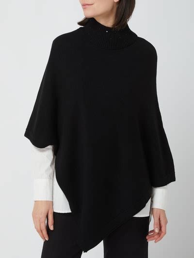 S Oliver Red Label Poncho Aus Wollmischung Black Online Kaufen