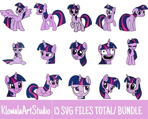 Colored Layered Twilight Sparkle Mlp Svg Files Bundle For Etsy