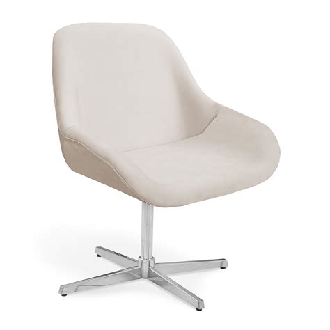 Poltrona Base Giratória Alumínio Lisa Pandora Velutto Nude MadeiraMadeira