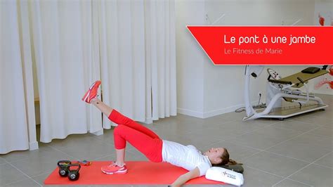 Pont à une jambe pour muscler quadriceps fessiers et ischio jambiers