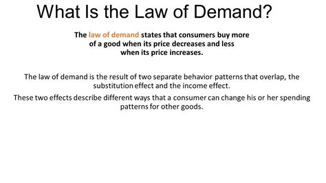 Law Of Demand