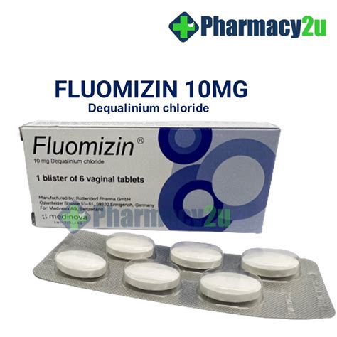 *ORIGINAL* FLUOMIZIN DEQUALINIUM CHLORIDE 10MG 6 VAGINAL TABLETS FOR ...