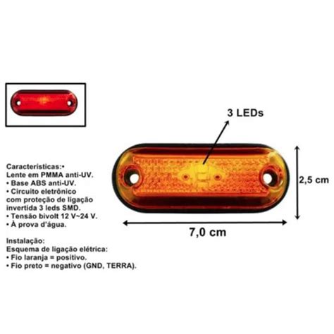 Kit Par Lanterna Prova D Gua Led Carretinha Reboque Jetsky