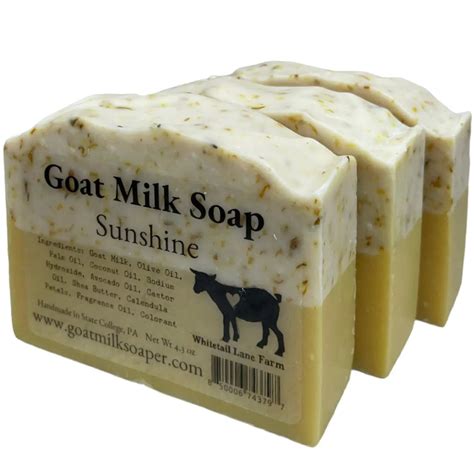 Sunshine Goat Milk Soap Yuzu Orange Essential Oil Whitetail Lane Farm Goat Milk Soap