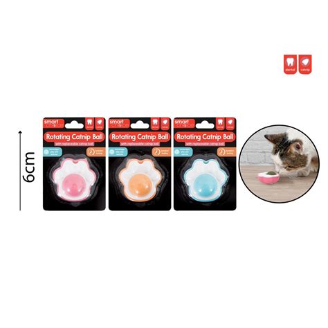 Smart Choice Catnip Roller Ball Cat Toy 3 Colours