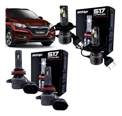 Kit Lampada Ultra Led S17 Hrv 2015 A 2018 Alto Baixo Milha