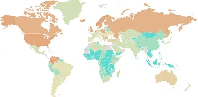average breast size worldwide
