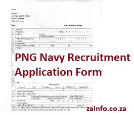 Png Navy Recruitment Application Form Za Info